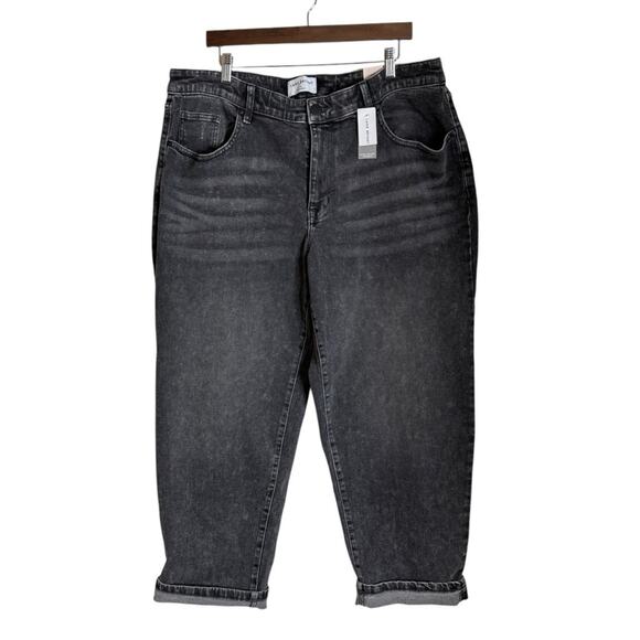 Lane Bryant Signature Fit Boyfriend Mid Rise Jeans Washed Black‎ Womens 16 New - Picture 3 of 12